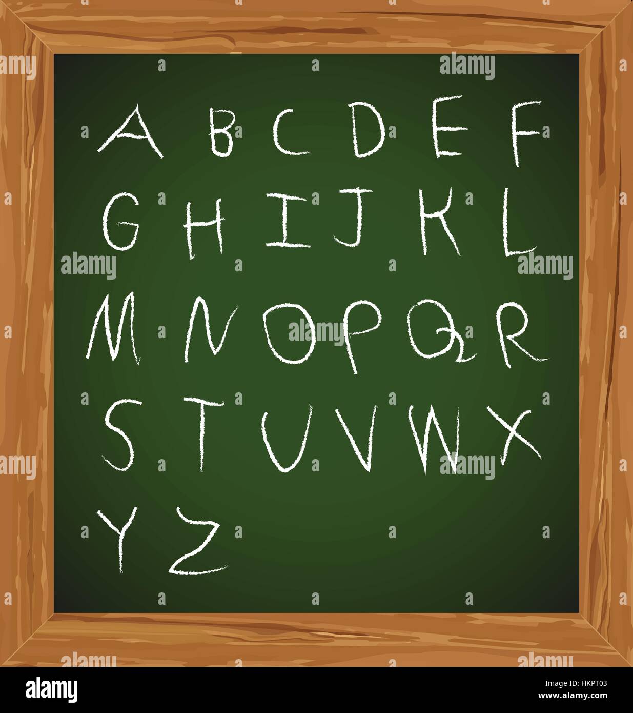 Chalk hand drawing alphabet design, vector illustration Stock Vector ...