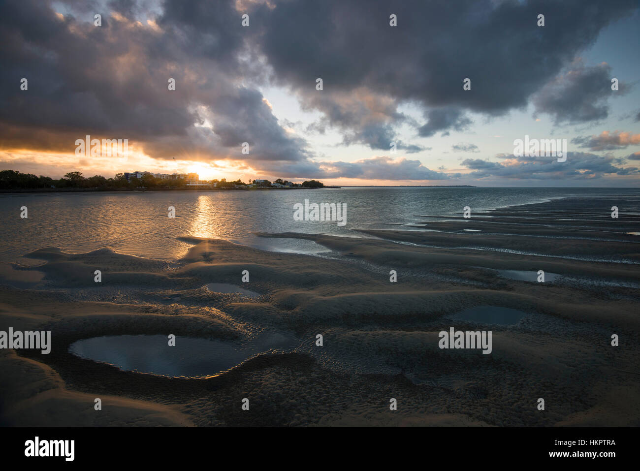 Sunset from the pier at Urangan in Hervey Bay, Queensland Australia