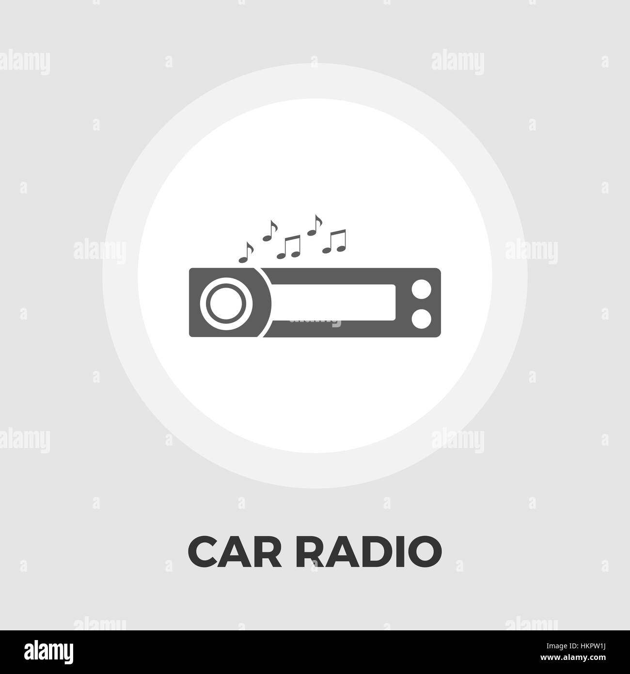 Car radio icon vector. Flat icon isolated on the white background ...
