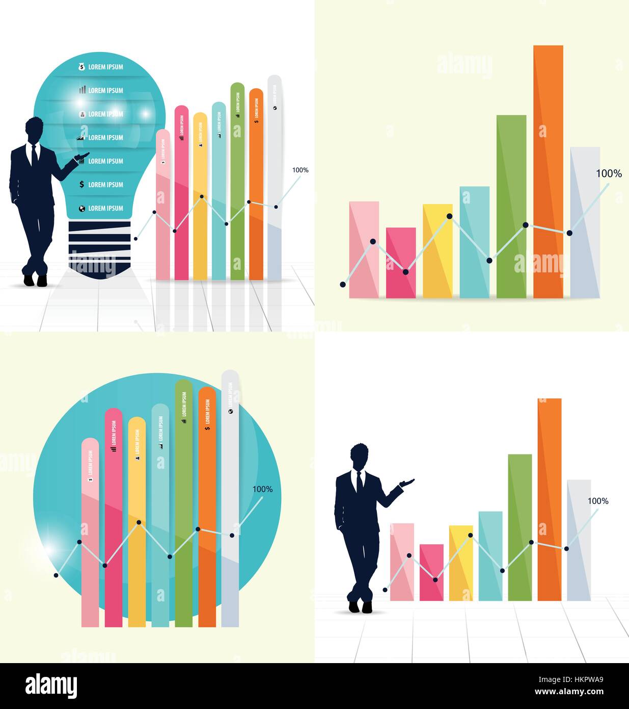 Businessman showing graph. Vector illustration Stock Vector Image & Art ...