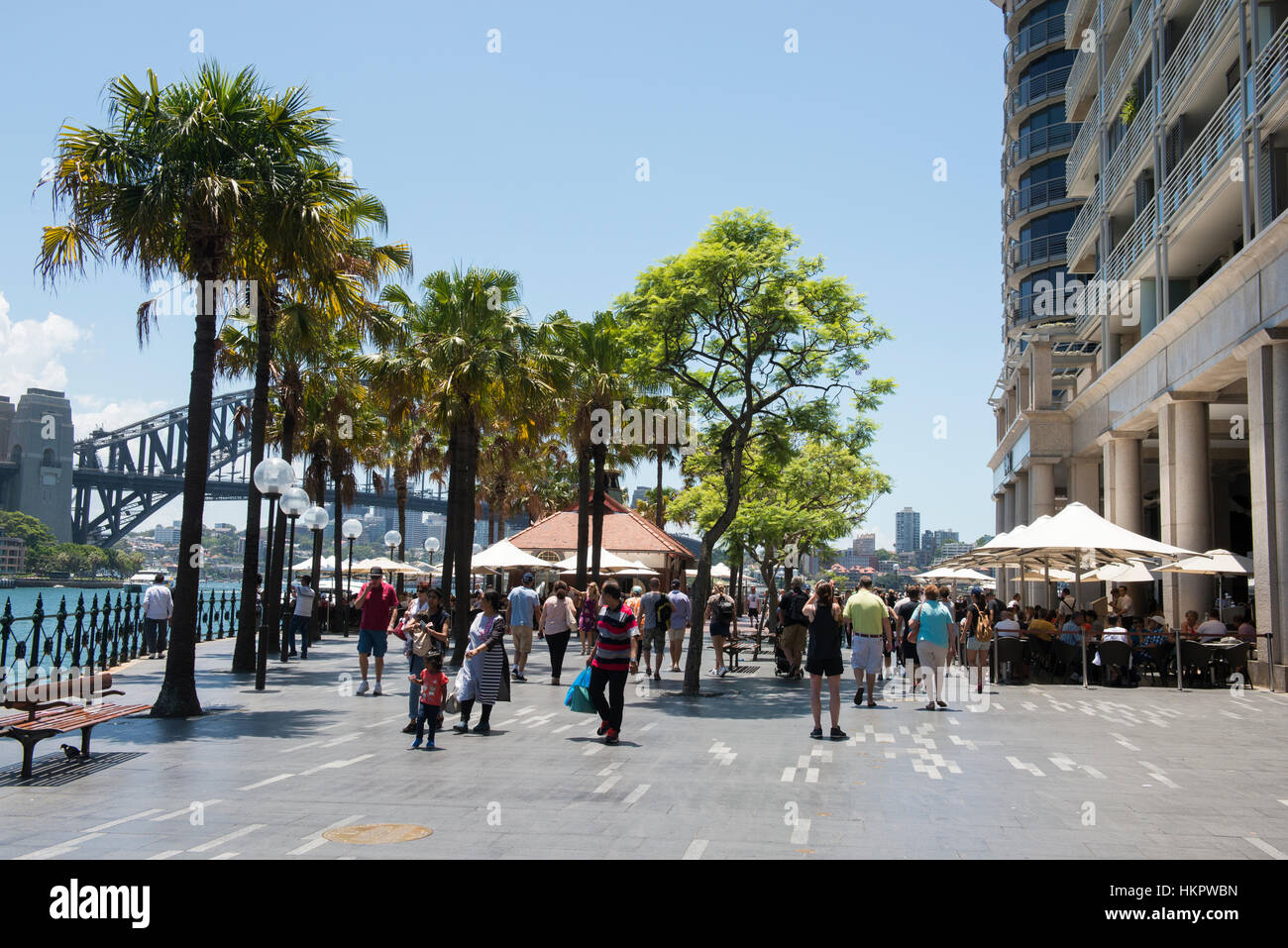 Summer day at Circular Quay in Sydney, New South Wales Australia Stock Photo