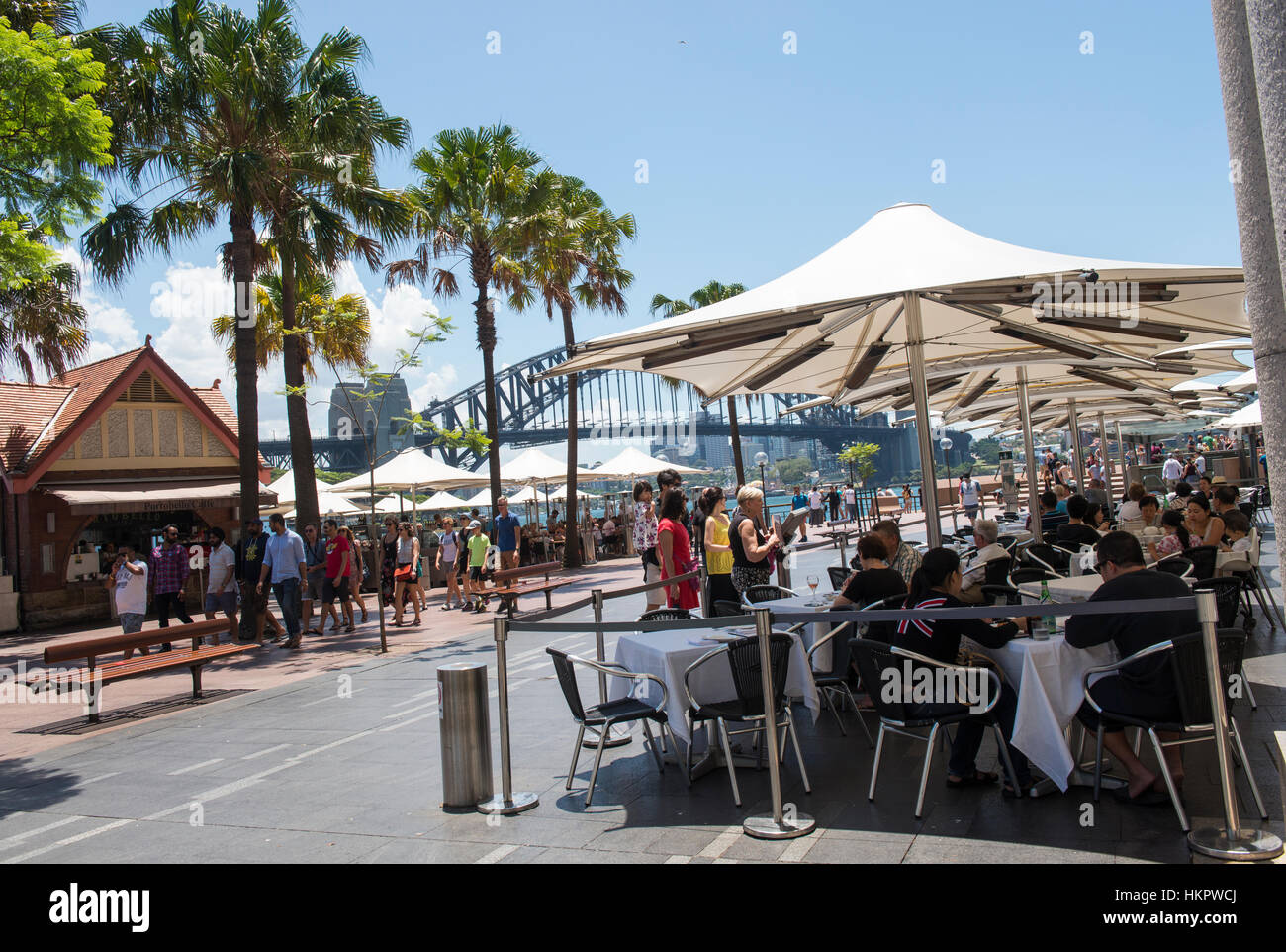 Summer day at Circular Quay in Sydney, New South Wales Australia Stock Photo