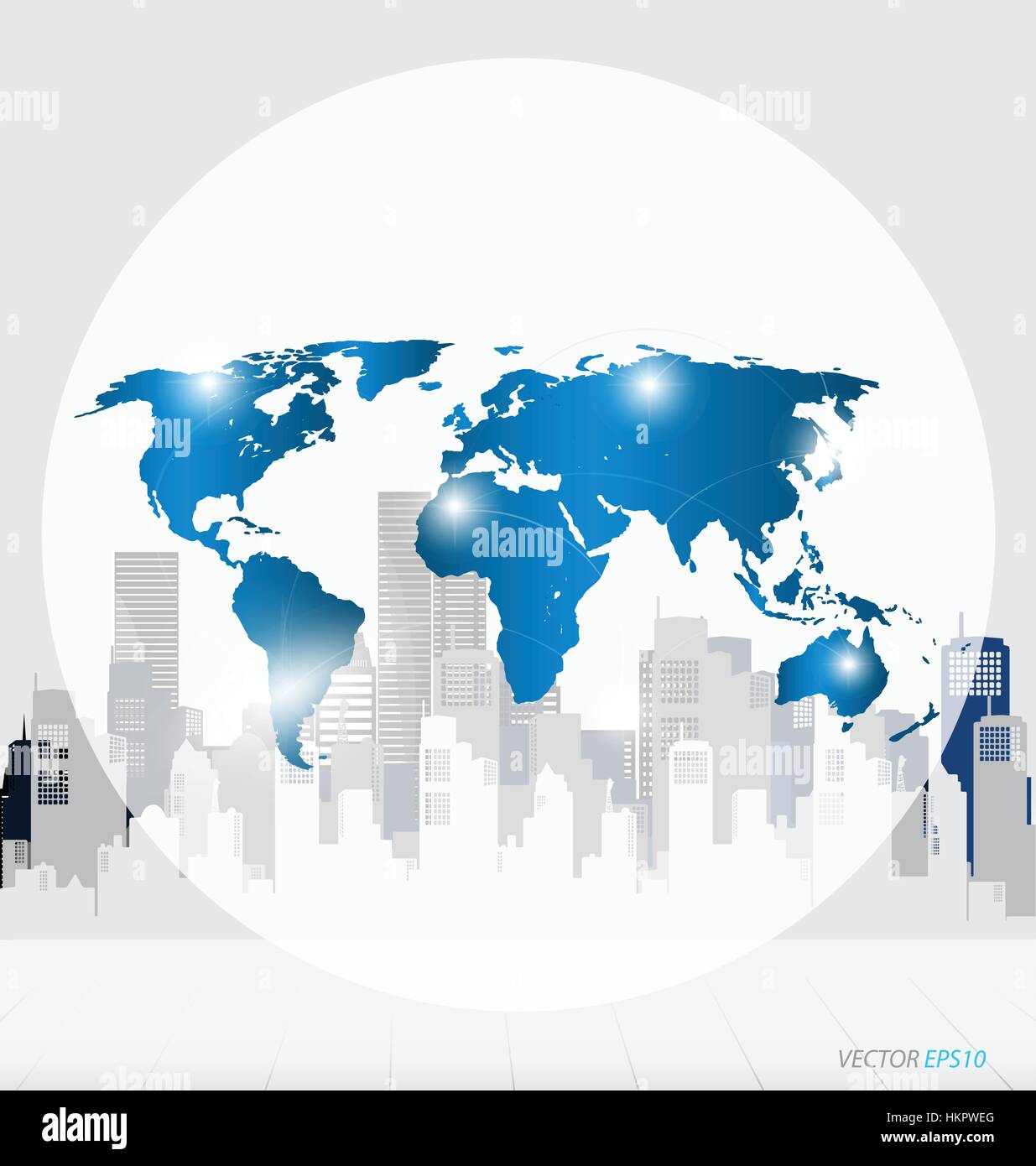 Business Concept With Modern Building Background Vector Illustration