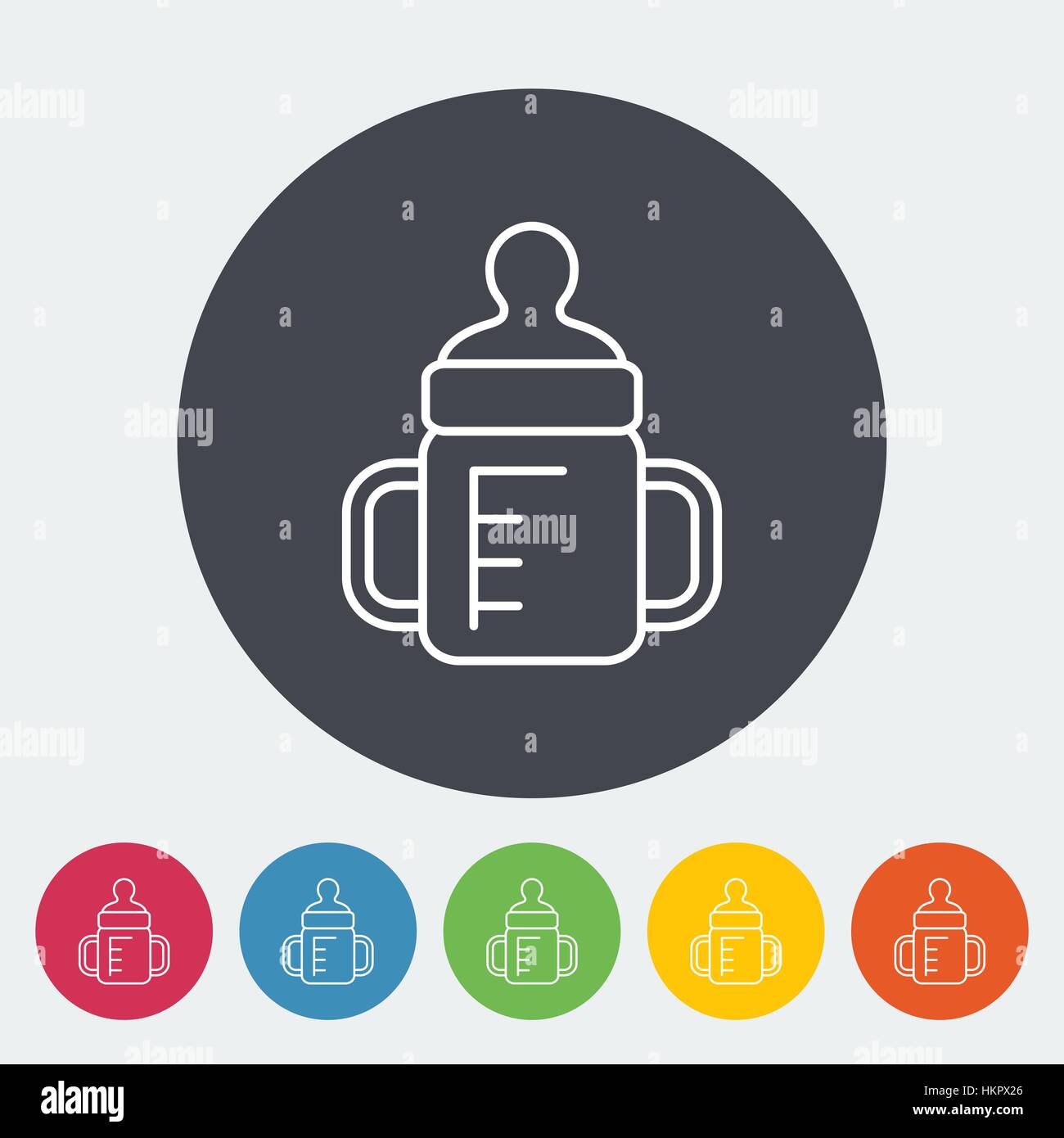 Feeding bottle icon. Thin line flat vector related icon for web and ...