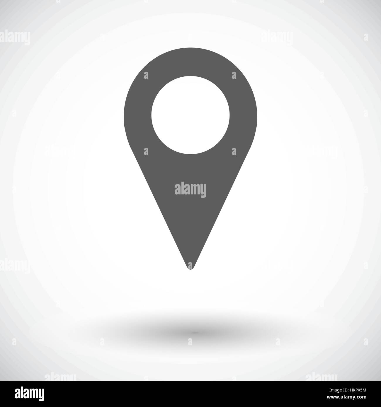 Map pointer. Single flat icon on white background. Vector illustration ...