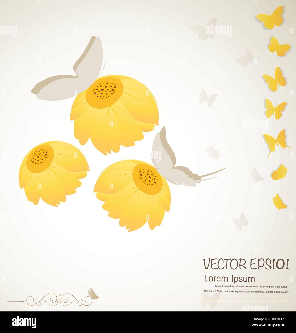 Vintage floral background - Daisies. Vector illustration Stock Vector ...