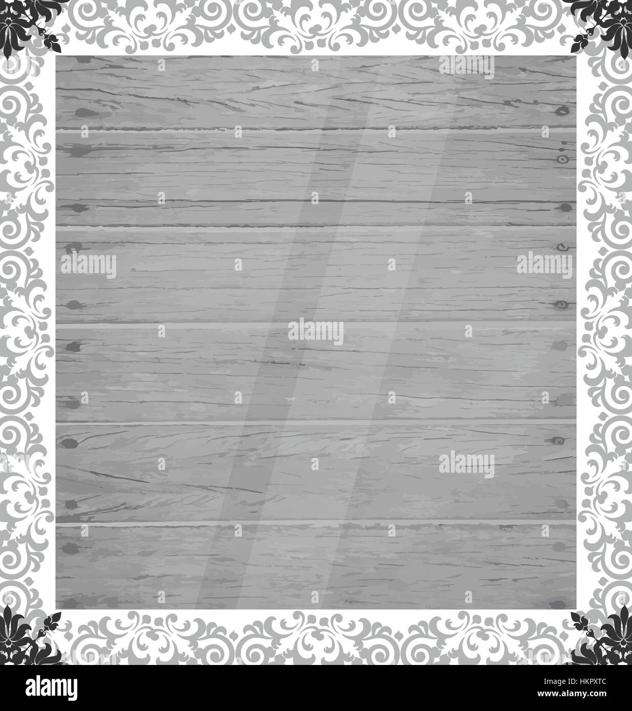Vintage frame on wood wall, vector illustration Stock Vector Image ...