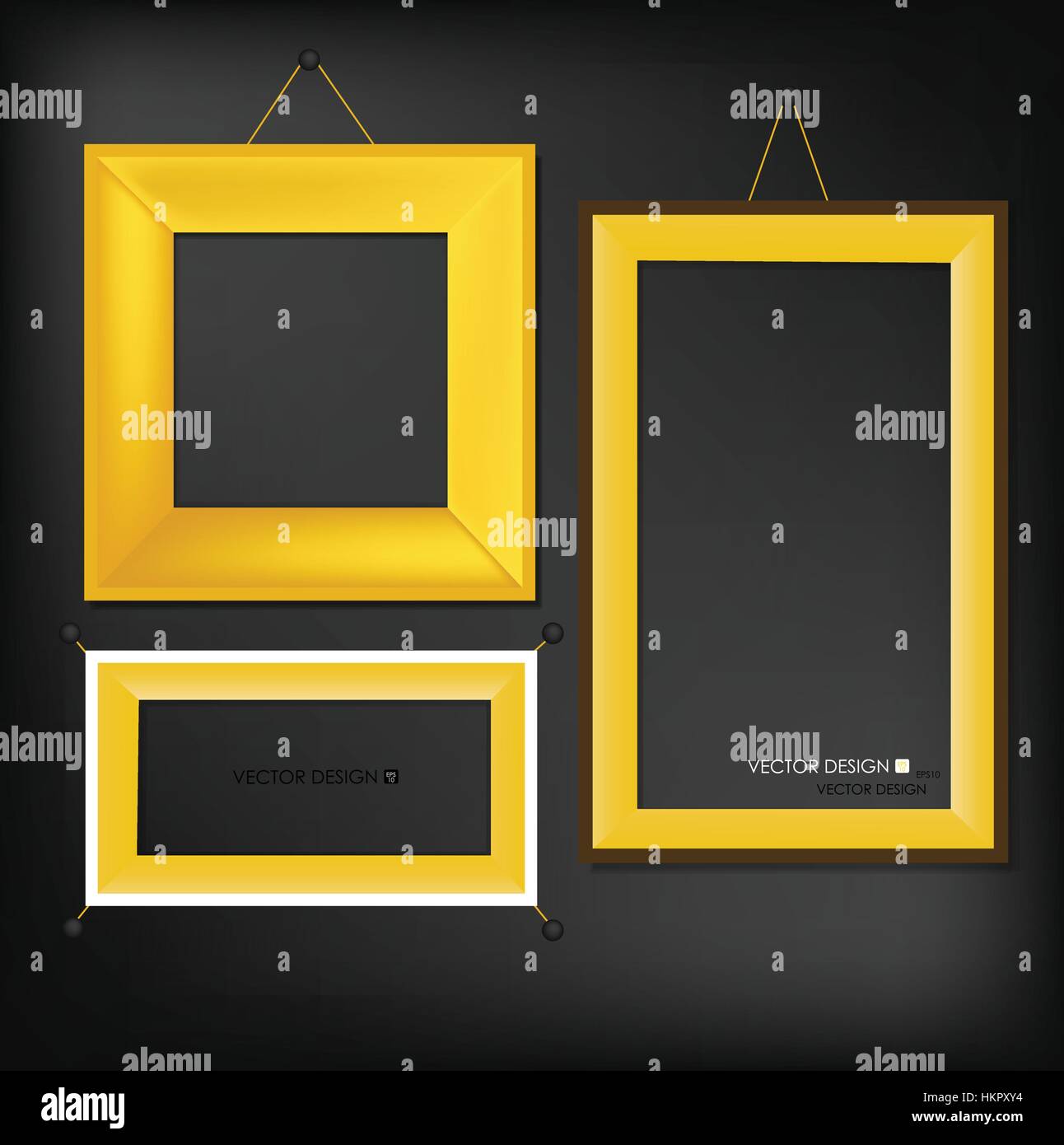 The modern frames on the wall, vector illustration Stock Vector Image