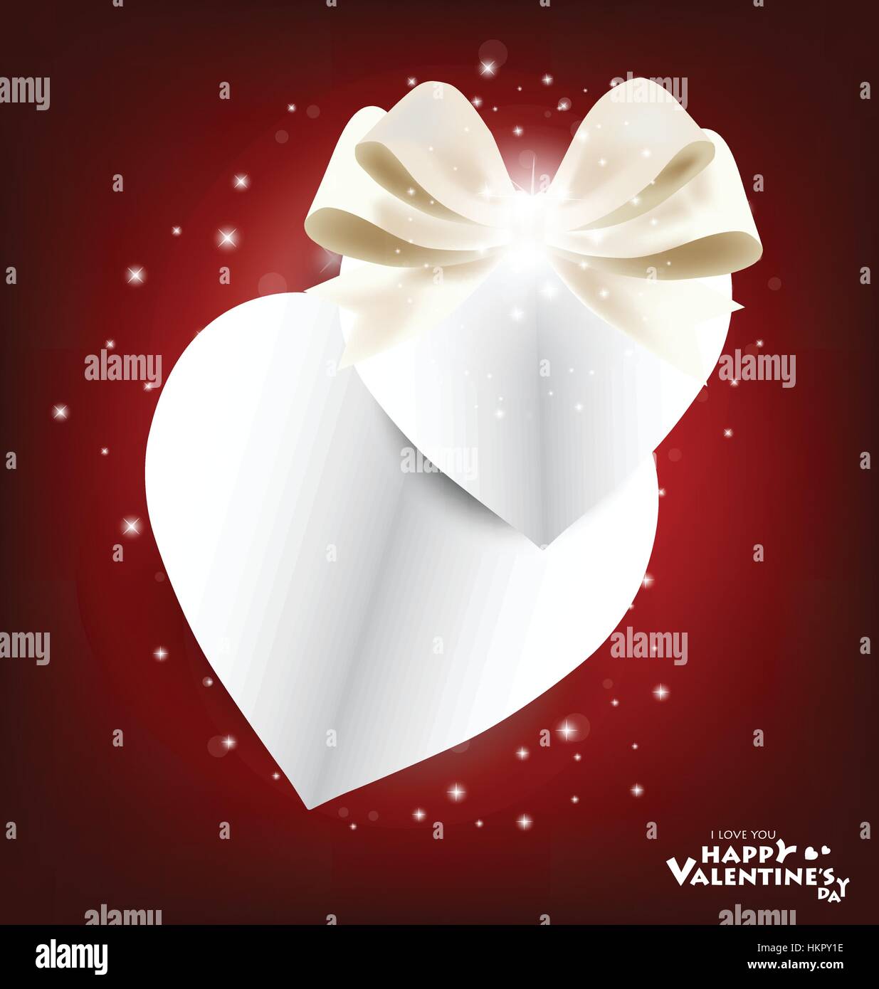 Valentine's day card with Heart Paper. Vector illustration Stock Vector ...