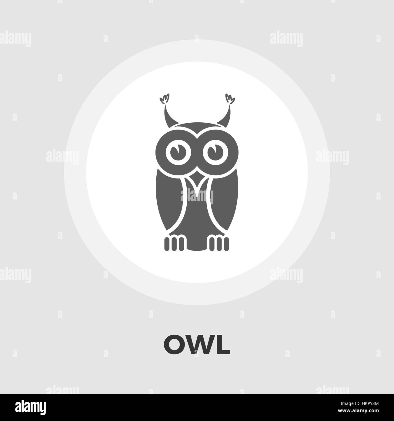 Owl icon vector. Flat icon isolated on the white background. Editable EPS file. Vector illustration. Stock Vector