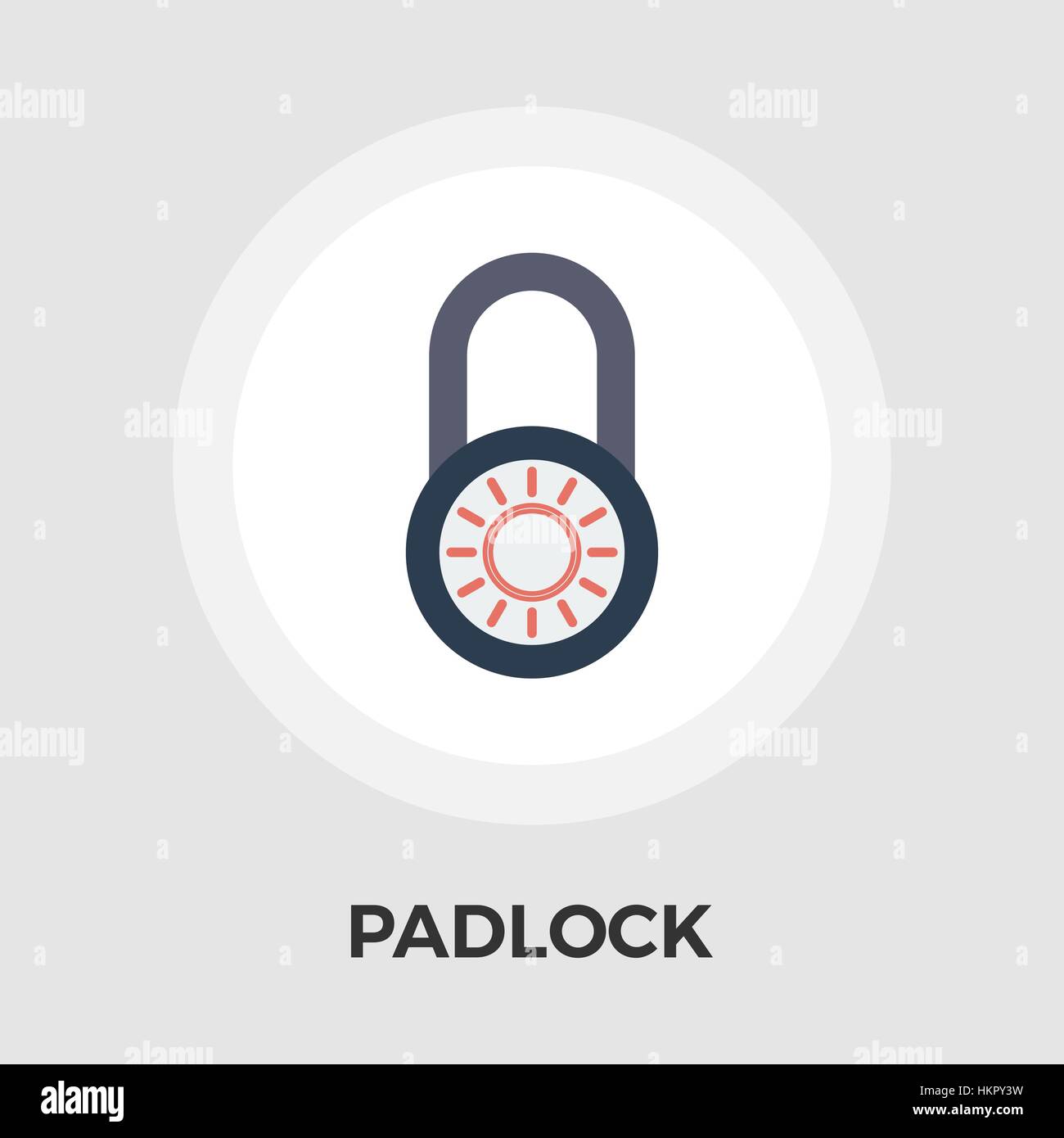 Padlock icon vector. Flat icon isolated on the white background ...