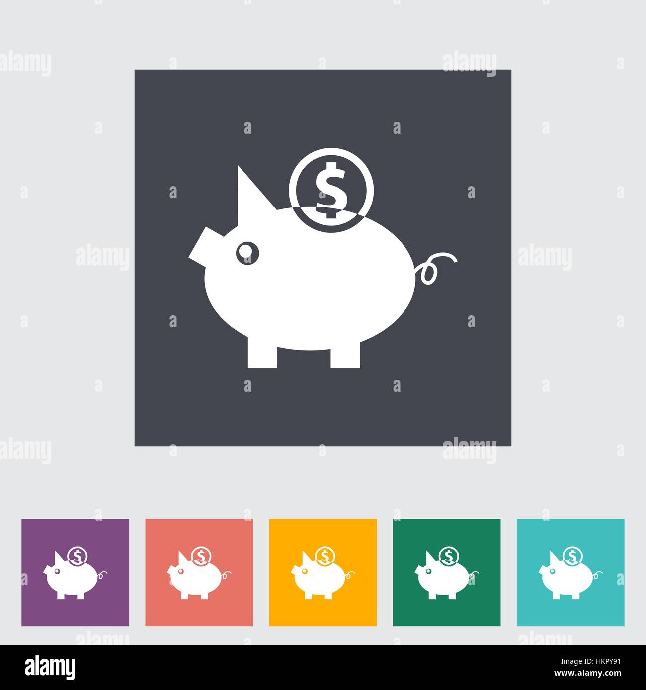 Piggy bank flat icon. Vector illustration Stock Vector Image & Art - Alamy