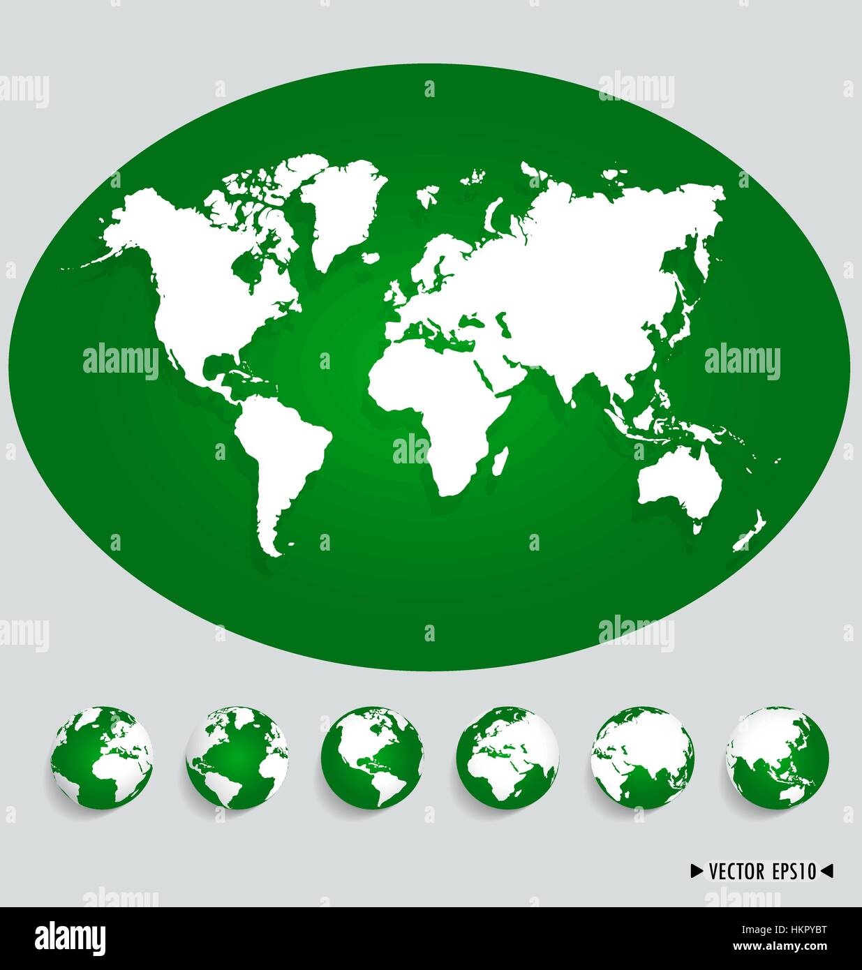 World map and earth globes. Vector illustration Stock Vector Image ...