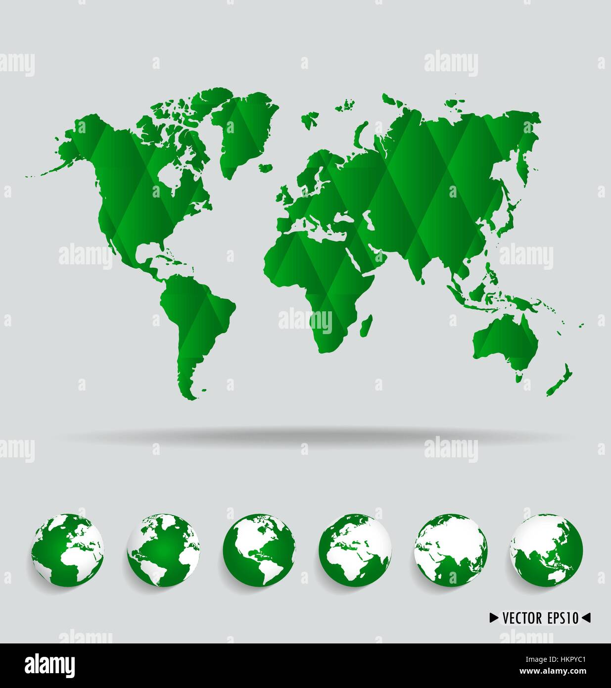 World map and earth globes. Vector illustration Stock Vector Image ...