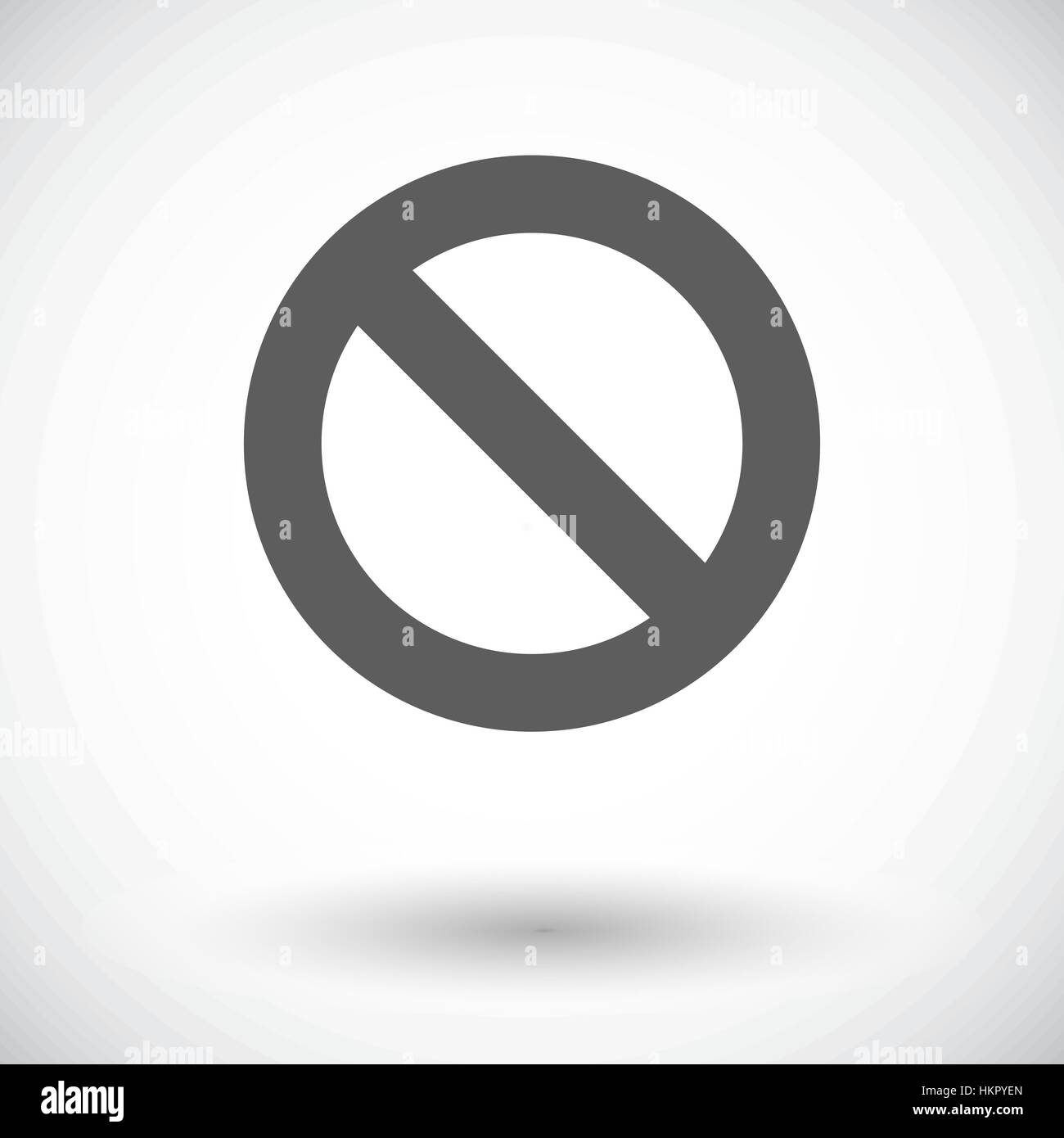 Prohibition. Single flat icon on white background. Vector illustration ...