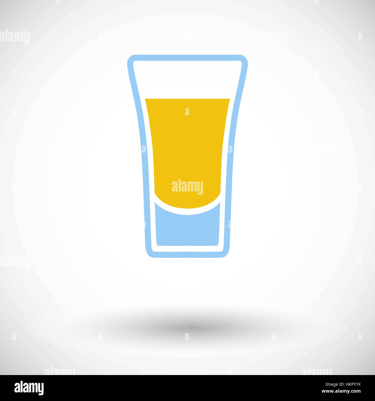 Shot drink. Single flat icon on white background. Vector illustration ...