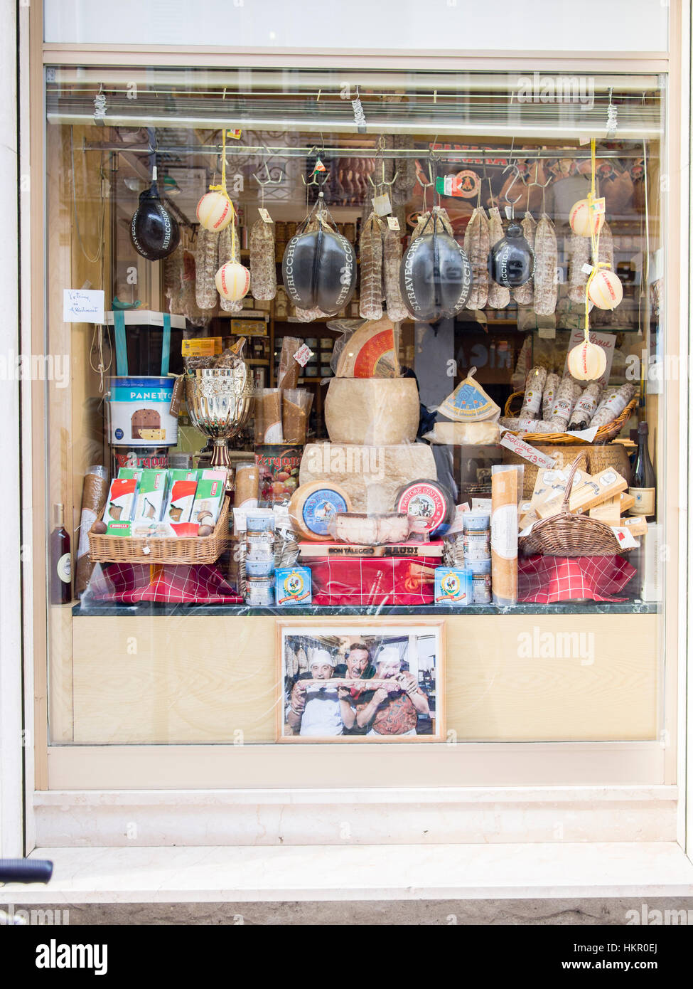 Typical italian products food store Stock Photo Alamy