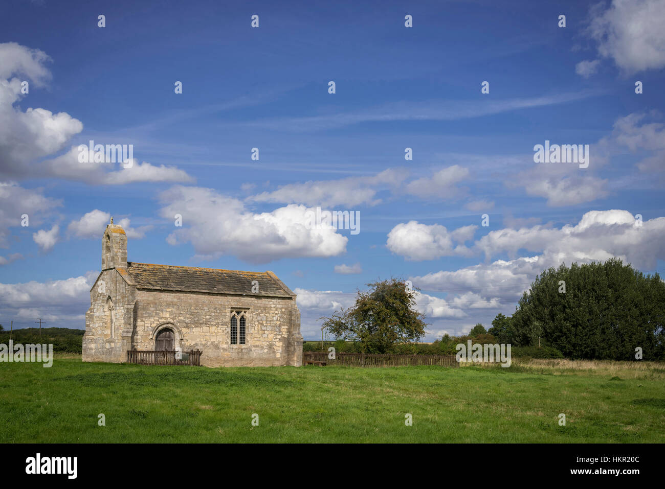 St Mary's Church, Lead, near Saxton North Yorkshire England, a Grade II* listed building. The chapel stands close to the site of the battle of Towton  Stock Photo