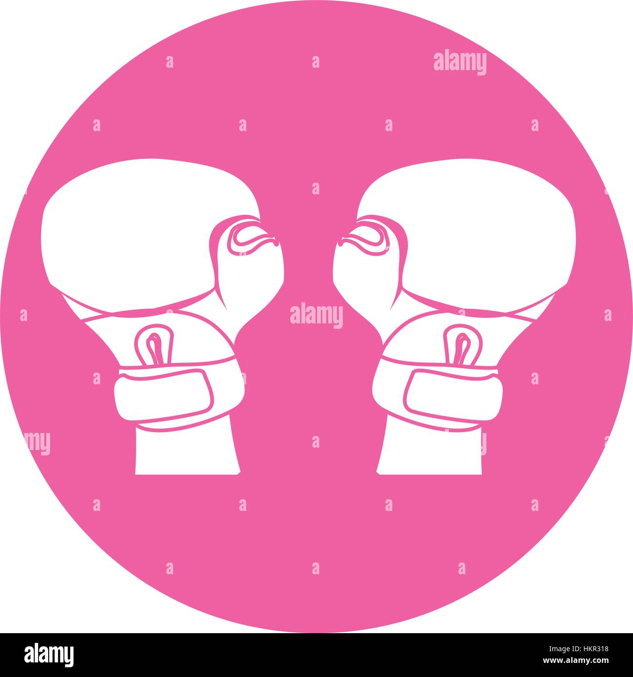 emblem boxing gloves icon image, vector illustration design Stock Vector