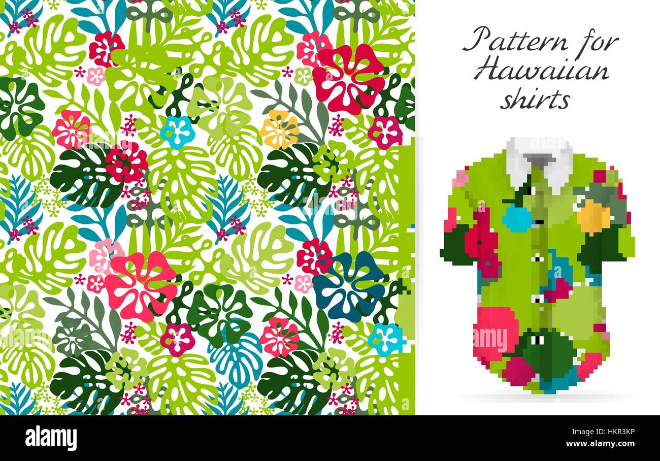 Hawaiian aloha shirt. an icon in a flat style isolated on white