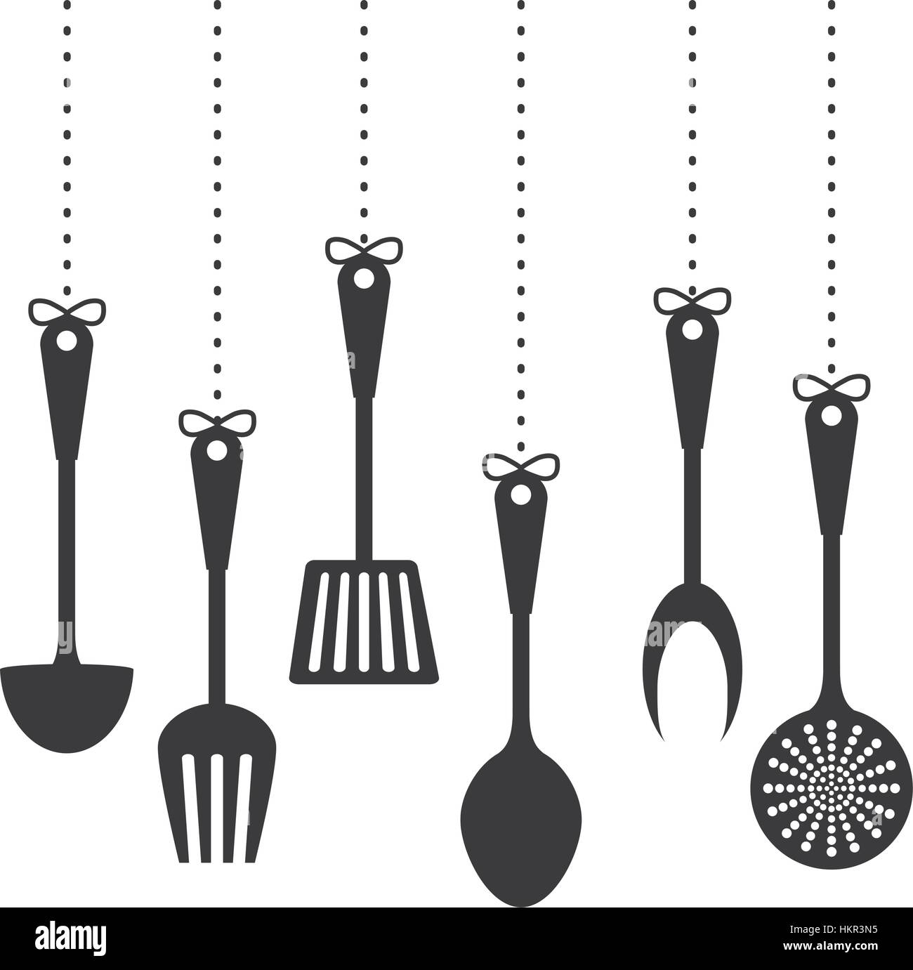Black kitchen utensils icon image, vector illustration Stock Vector ...