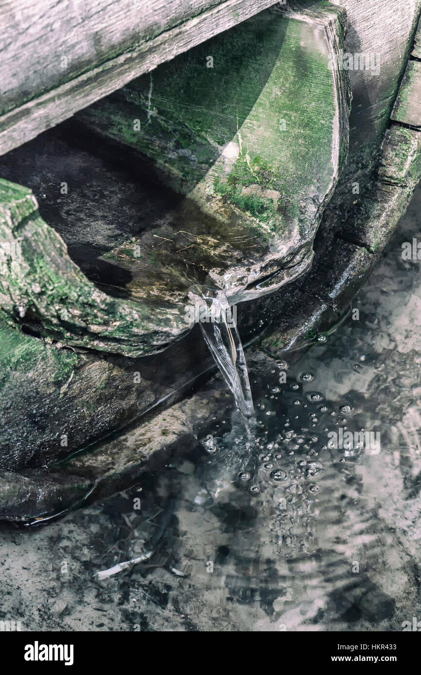 Source water. Filter applied in postproduction imitation of the classic cameras film Stock