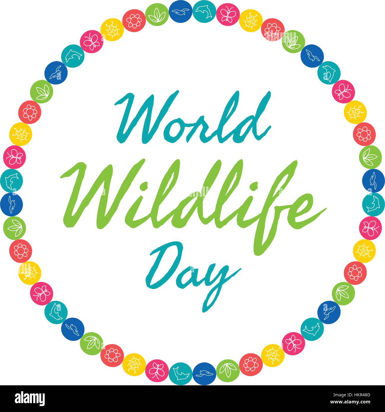 World Wildlife Day card Stock Vector Image & Art - Alamy