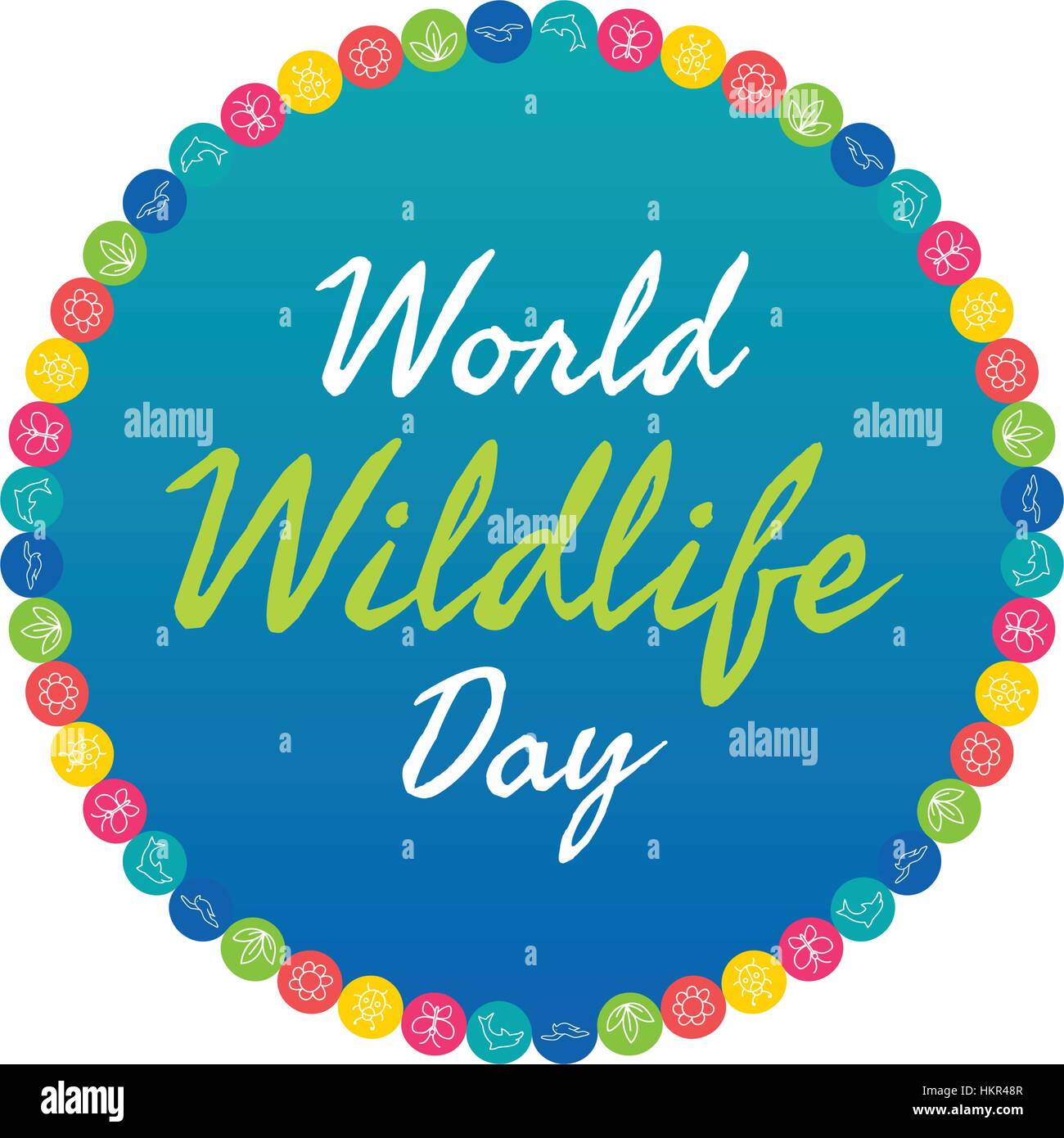 World Wildlife Day card Stock Vector Image & Art - Alamy