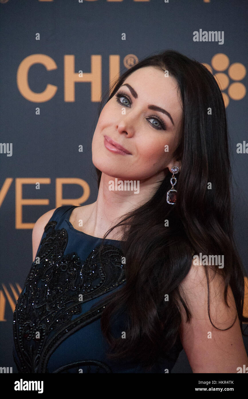 Pasay City, Philippines. 29th Jan, 2017. Miss Universe 2005 Natalie Glebova on the red carpet at the SMX in Pasay City. Miss Universe VIP's walked the red carpet at the SMX in Pasay City a day before the coronation. Credit: J Gerard Seguia/Pacific Press/Alamy Live News Stock Photo