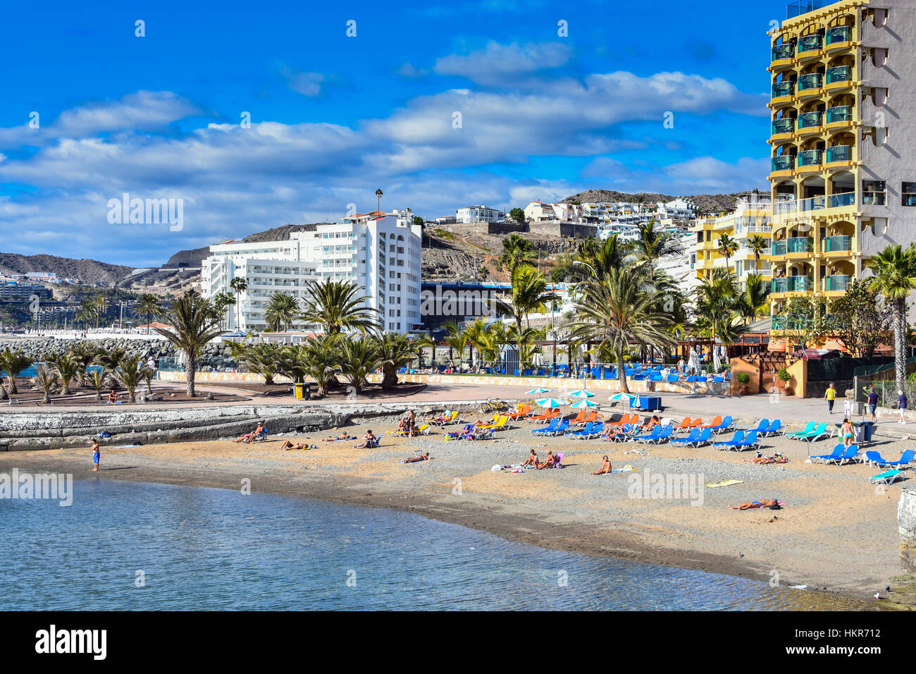 White Sunwing family resort hotel on beach, Arguineguin Stock Photo - Alamy