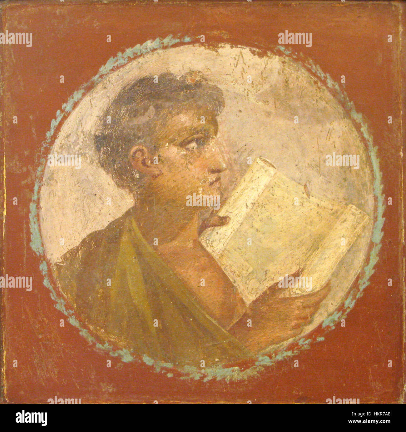 'Busto maschile' is a classical sculpture of a male bust, exemplifying the mastery of sculptural techniques from antiquity. The piece highlights the detailed anatomy and idealized form of the male figure, showcasing the artist's attention to realism and classical ideals. Stock Photo