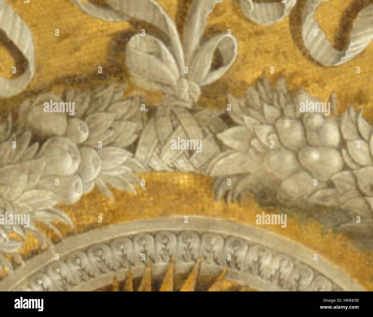 This artwork depicts a historical scene related to Emperor Augustus ...