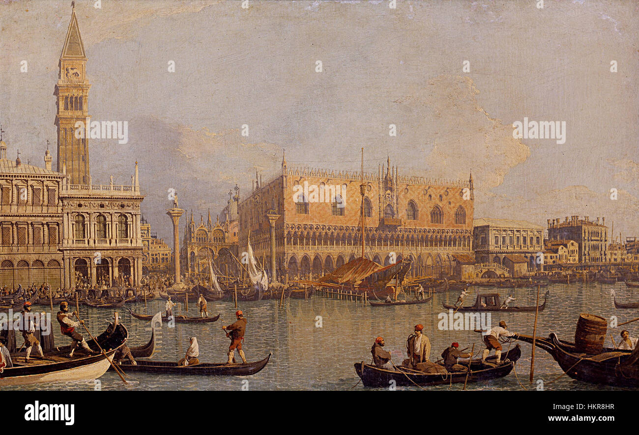 Canaletto - Veduta del Palazzo Ducale di Venezia - Google Art Project Stock  Photo - Alamy