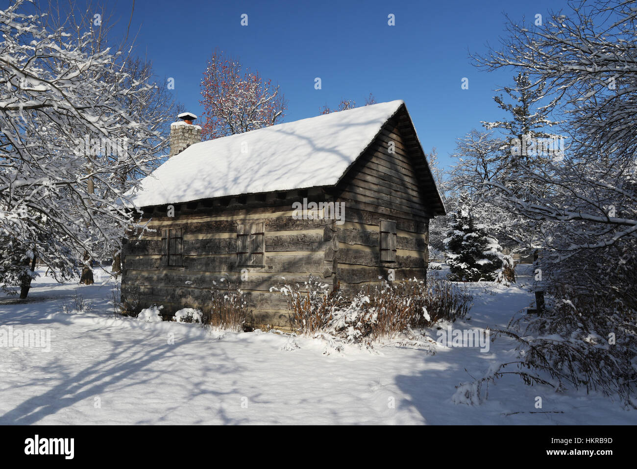 Log Cabin Winter Stock Photos Log Cabin Winter Stock Images Alamy