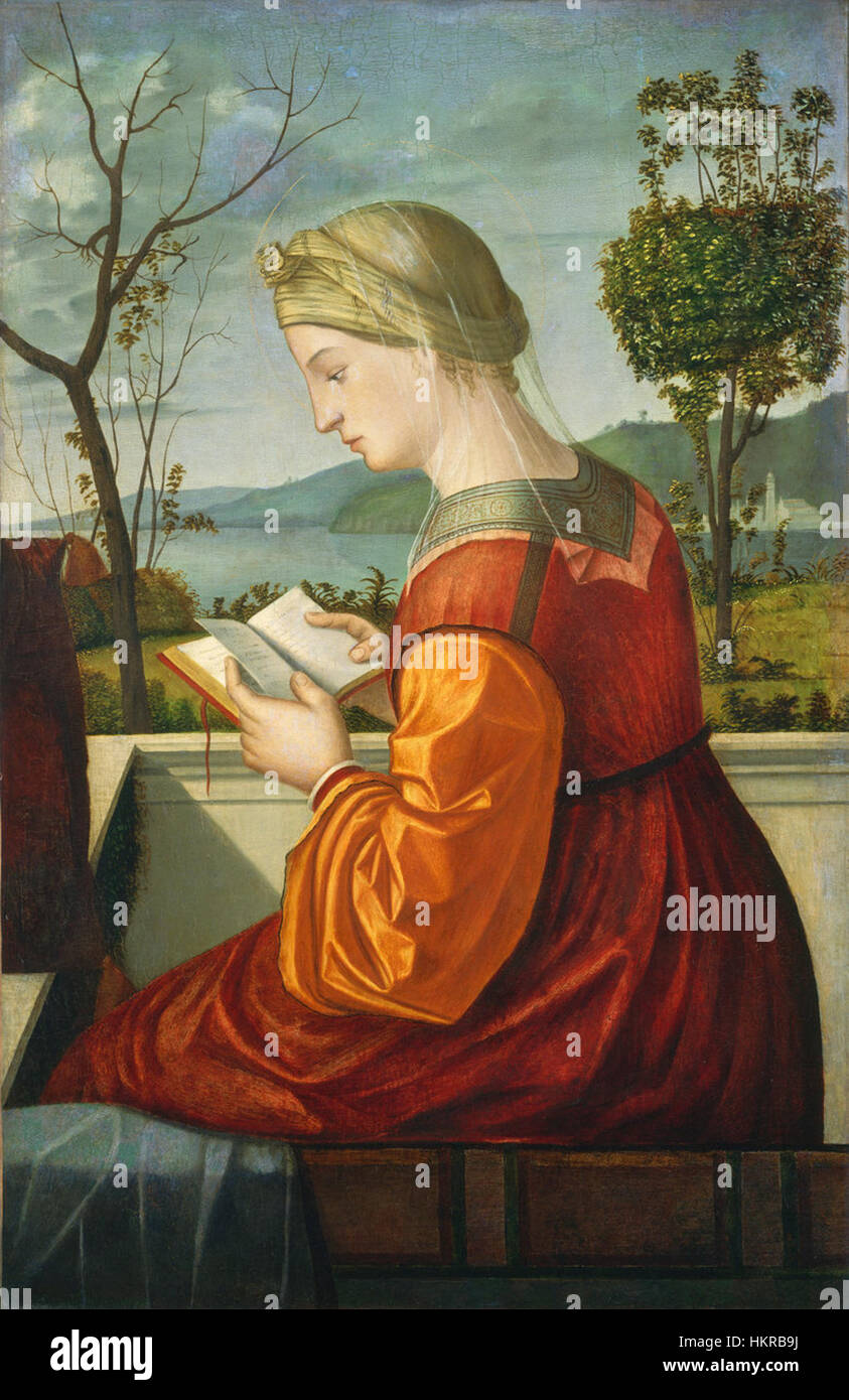 Carpaccio - Madonna che legge libro - National Gallery of Art Washington Stock Photo
