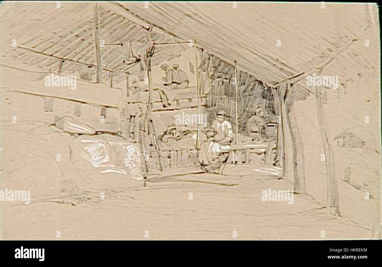 Charles Giraud’s 'Soldats au campement' (1846) depicts soldiers at ...