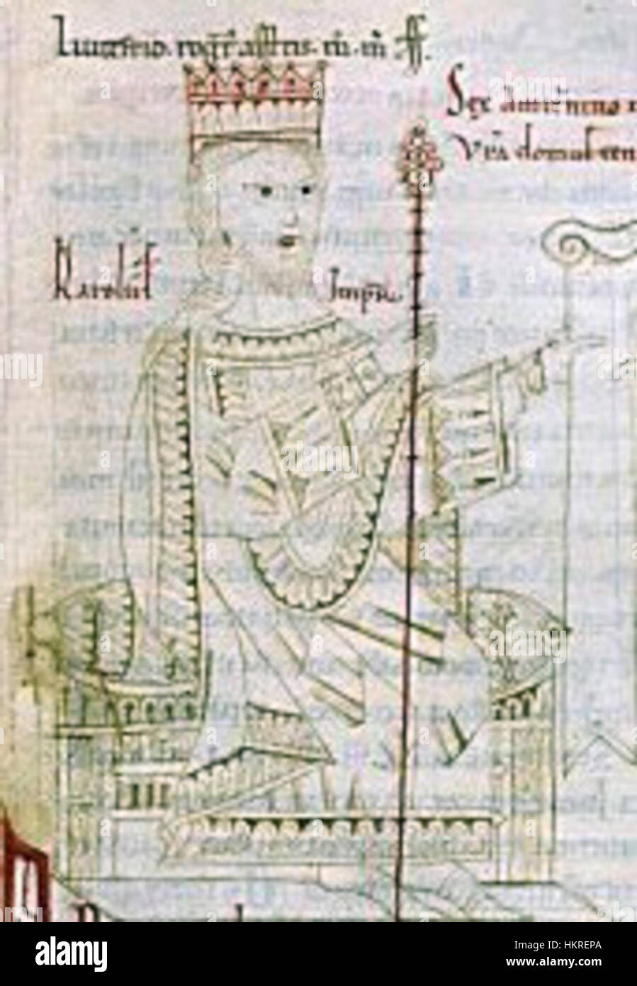 The portrait of Charles III, Holy Roman Emperor, captures his regal presence and imperial stature. As a key figure in European history, the painting highlights his role in 18th-century European politics, showcasing the artist's skill in rendering power and authority through portraiture. Stock Photo