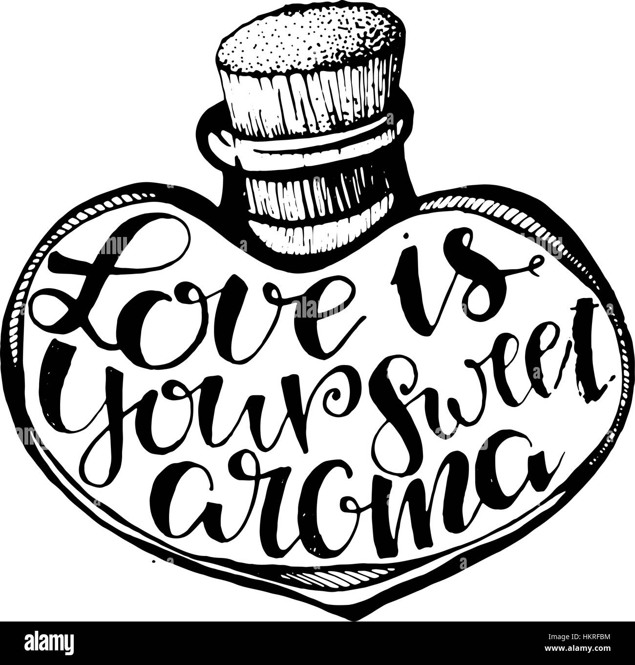 Handdrawn Vector Diy Doodle Illustration Of Heart Filled With