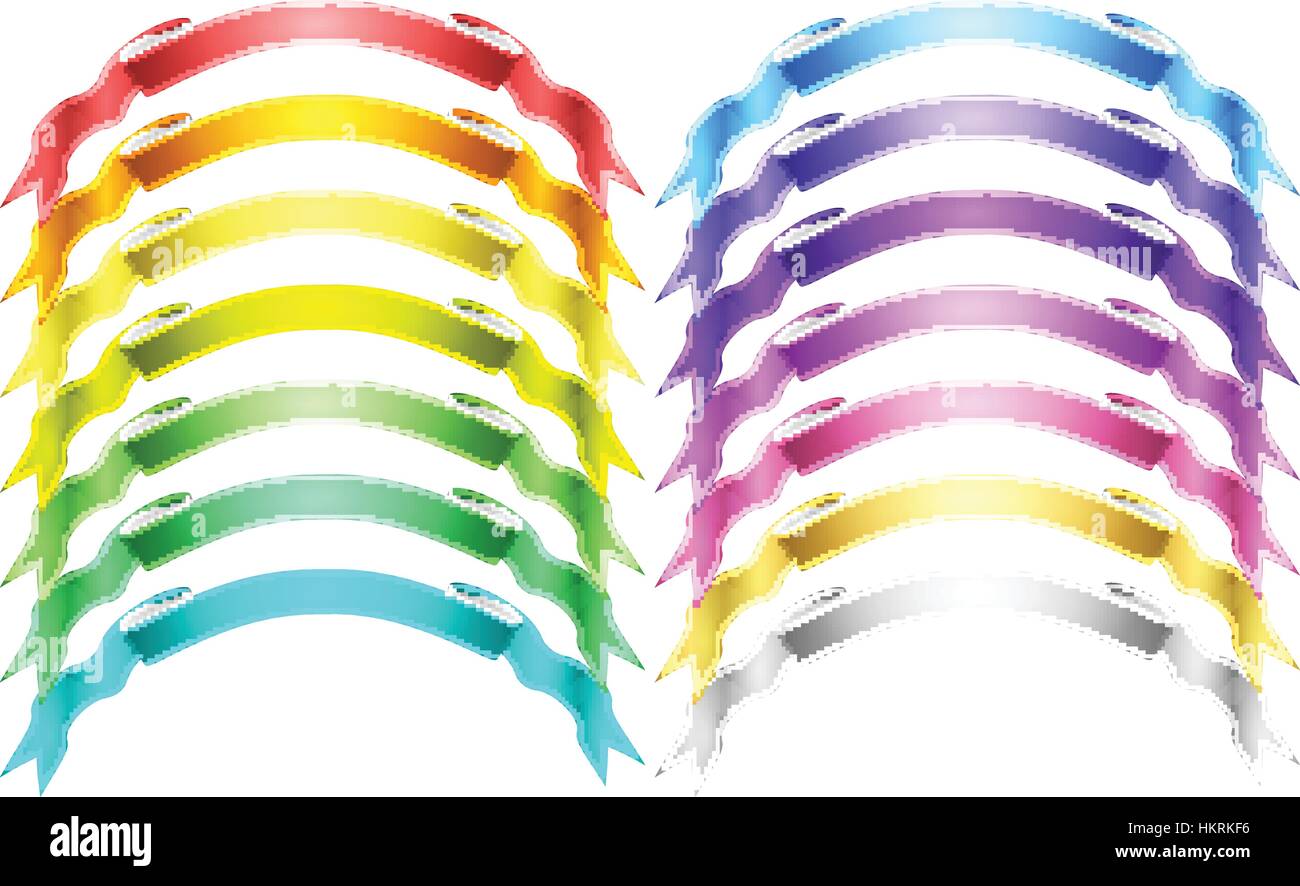 vector ribbons set Stock Vector Image & Art - Alamy