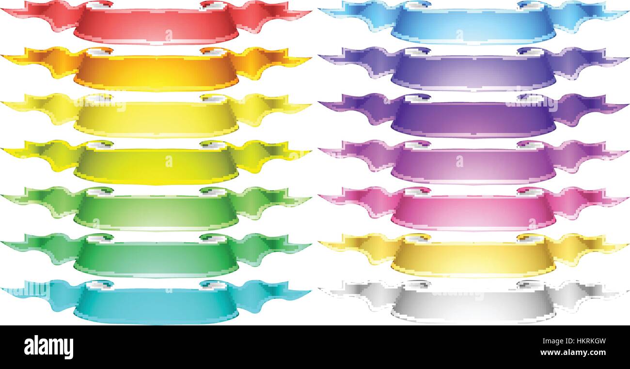 vector ribbons set Stock Vector Image & Art - Alamy