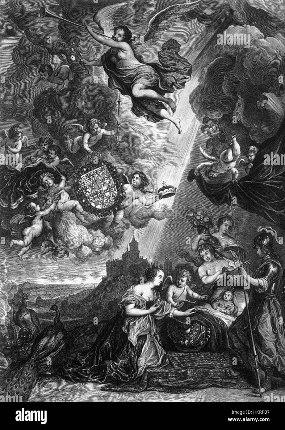 Cornelis van Dalen (I) - Allegory of the Birth of Prince Wilheim Heinrich von Brandenburg - WGA05889 Stock Photo