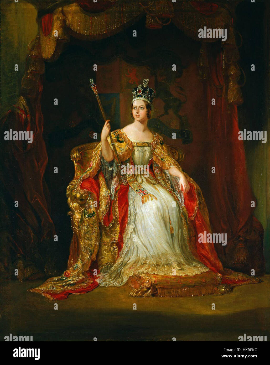 Coronation portrait of Queen Victoria - Hayter 1838 Stock Photo