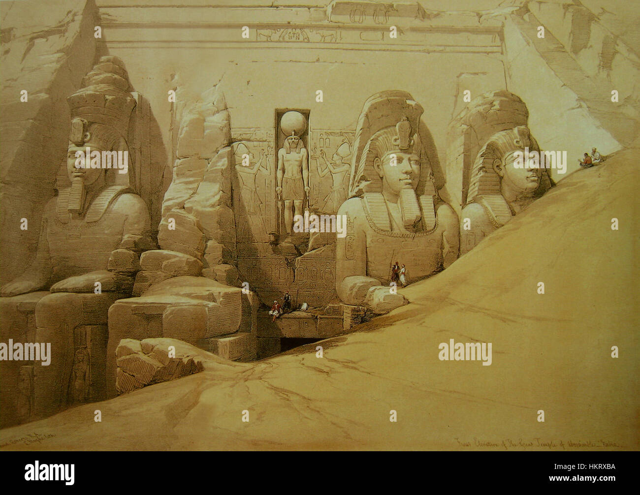 David Roberts Aboo Simbel Stock Photo