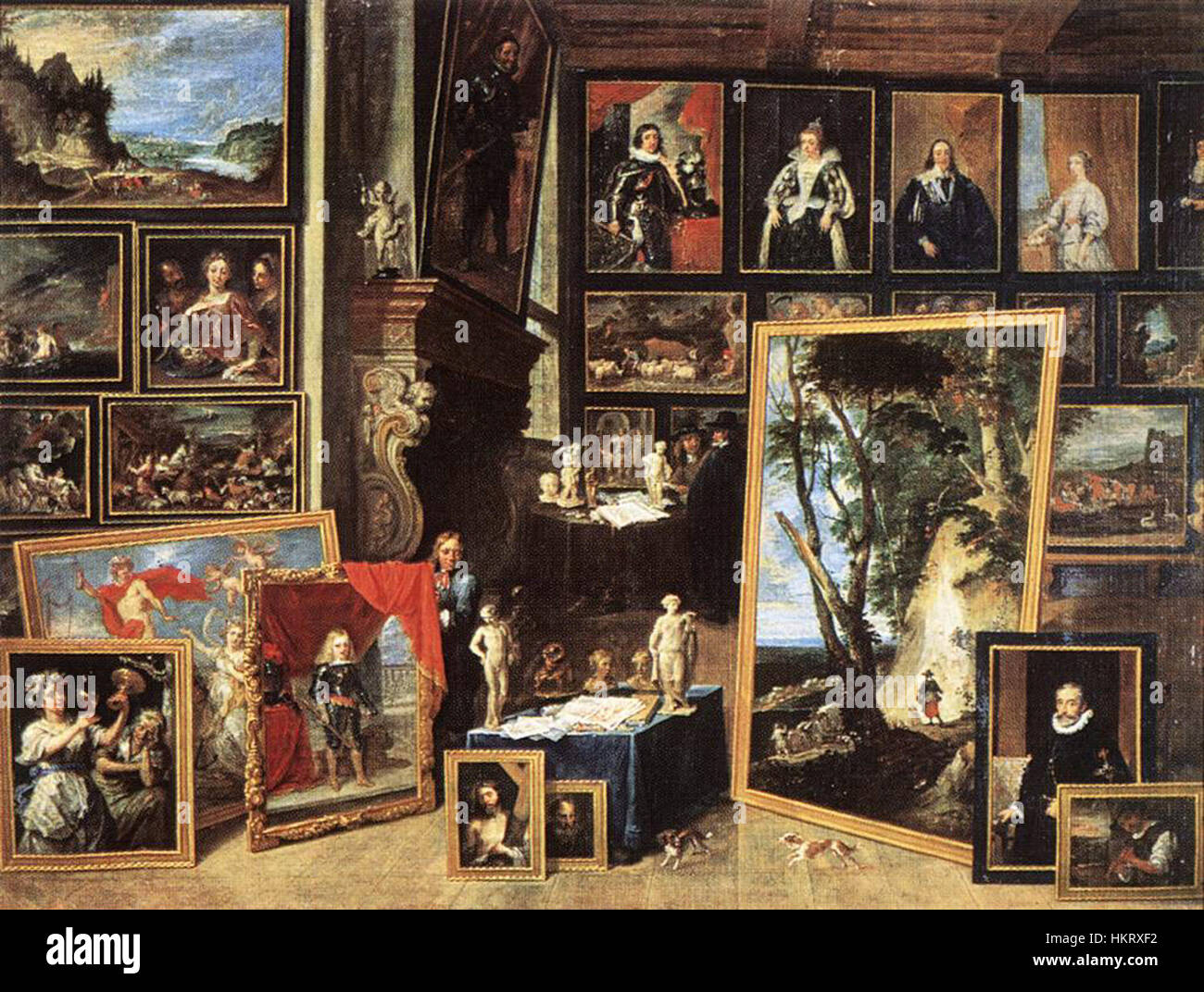David Teniers (II) - The Gallery of Archduke Leopold in Brussels - WGA22067 Stock Photo