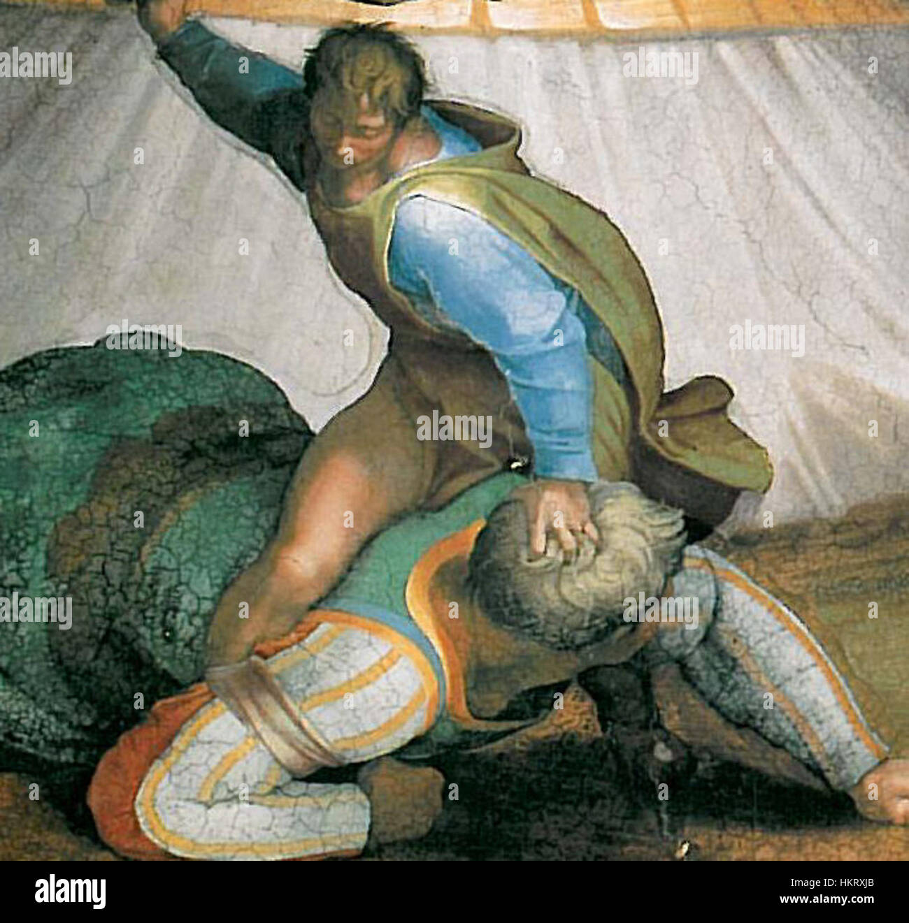 David und Goliath (Michelangelo) Stock Photo