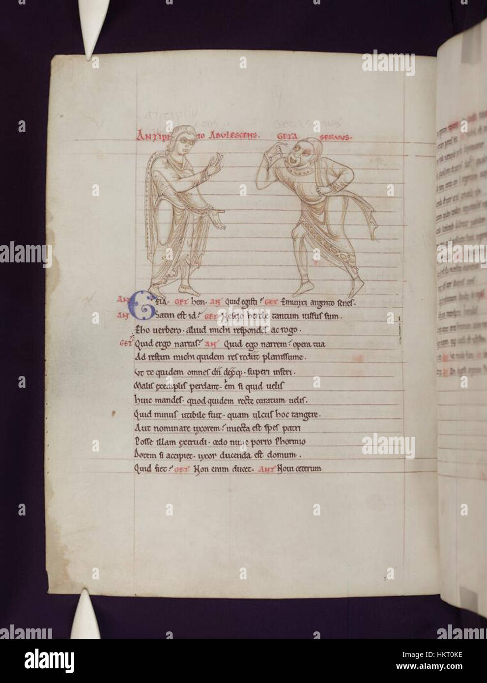 Terence Rome The 169v page from the 'Comedies of Terence,' held at the Bodleian ...