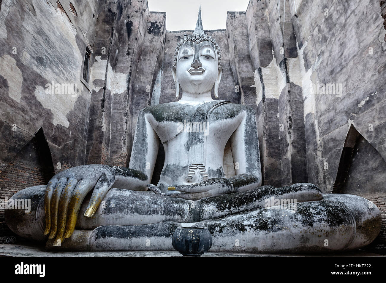Giant Buddha at Wat Si Chum, Sukhothai, Thailand Stock Photo
