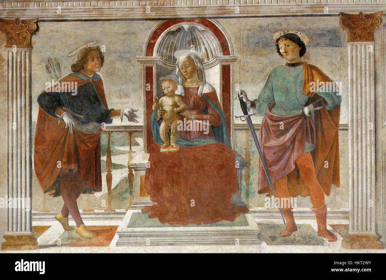 Domenico ghirlandaio, madonna e santi, brozzi Stock Photo
