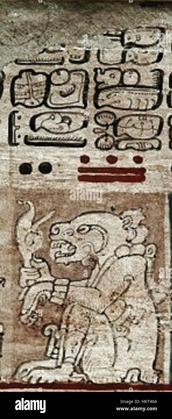 The Dresden Codex, an ancient Mayan manuscript, features a detailed ...