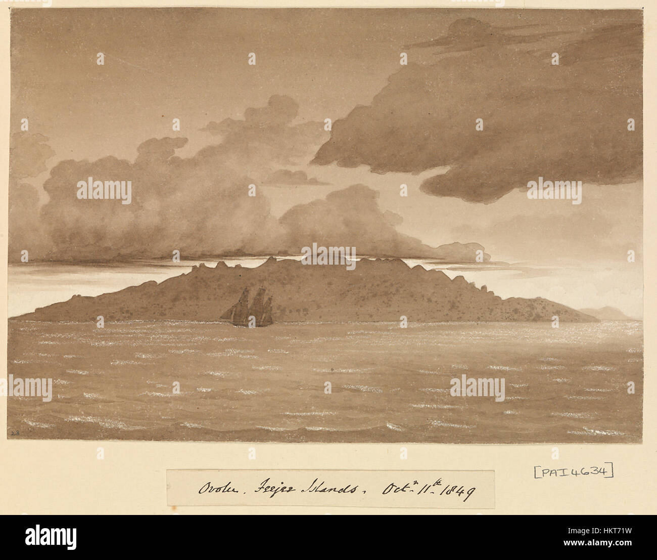 Edward Gennys Fanshawe, Ovolu (Ovolau), Feejee Islands, Octr 11th 1849 (Fiji) Stock Photo